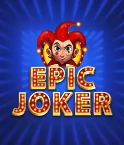 Step into the energetic world of the Epic Joker game by Relax Gaming, showcasing a playful joker with a vivid hairstyle set against a dazzling blue background. This image portrays the fun and excitement of classic slots, ideal for players who enjoy a nostalgic touch, delivering a captivating play experience.