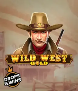  Encounter the rugged sheriff of "Wild West Gold," a captivating slot game by Pragmatic Play. The image shows a determined sheriff with a golden star badge, set against a dusty Old West town backdrop. The game's title is boldly featured in a classic font, highlighting the theme of adventure and law enforcement in the wild frontier. 