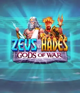 Experience the mythological conflict of the Zeus vs Hades: Gods of War game by Pragmatic Play, featuring the mighty Zeus wielding lightning alongside the fiery Hades with his scepter. This image portrays the powerful duel between ancient deities, amid a stormy background. Ideal for mythology enthusiasts, offering a thrilling gaming experience. 